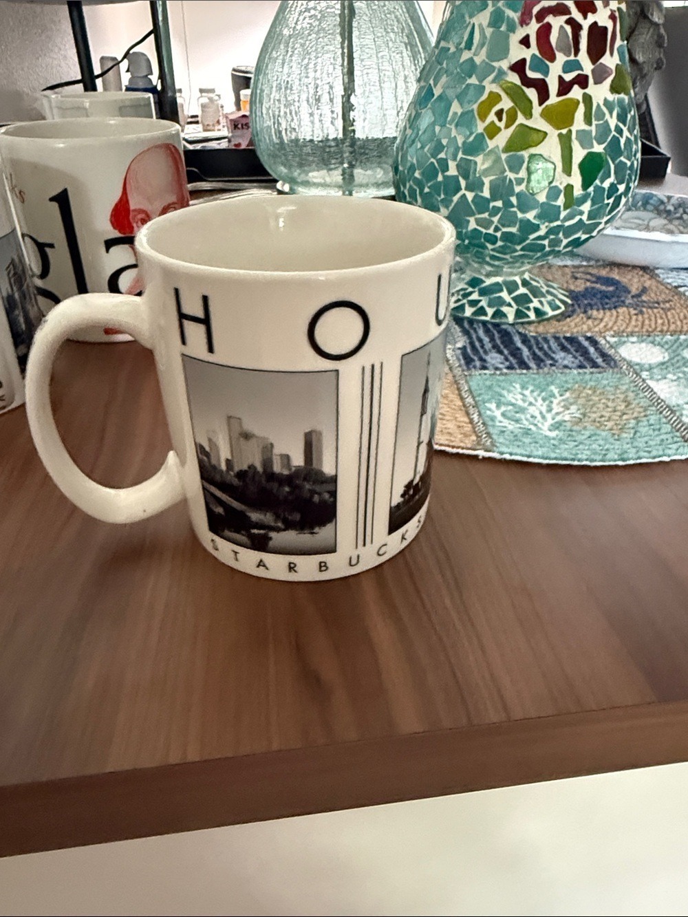 Starbucks White Mug with Black Chicago Cityscape Panels - Picture 1 of 4